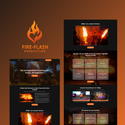 Professionelle Feuershows: Moderne Webseite erstellt