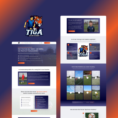 Fußballschule: Moderne Webseite erstellt