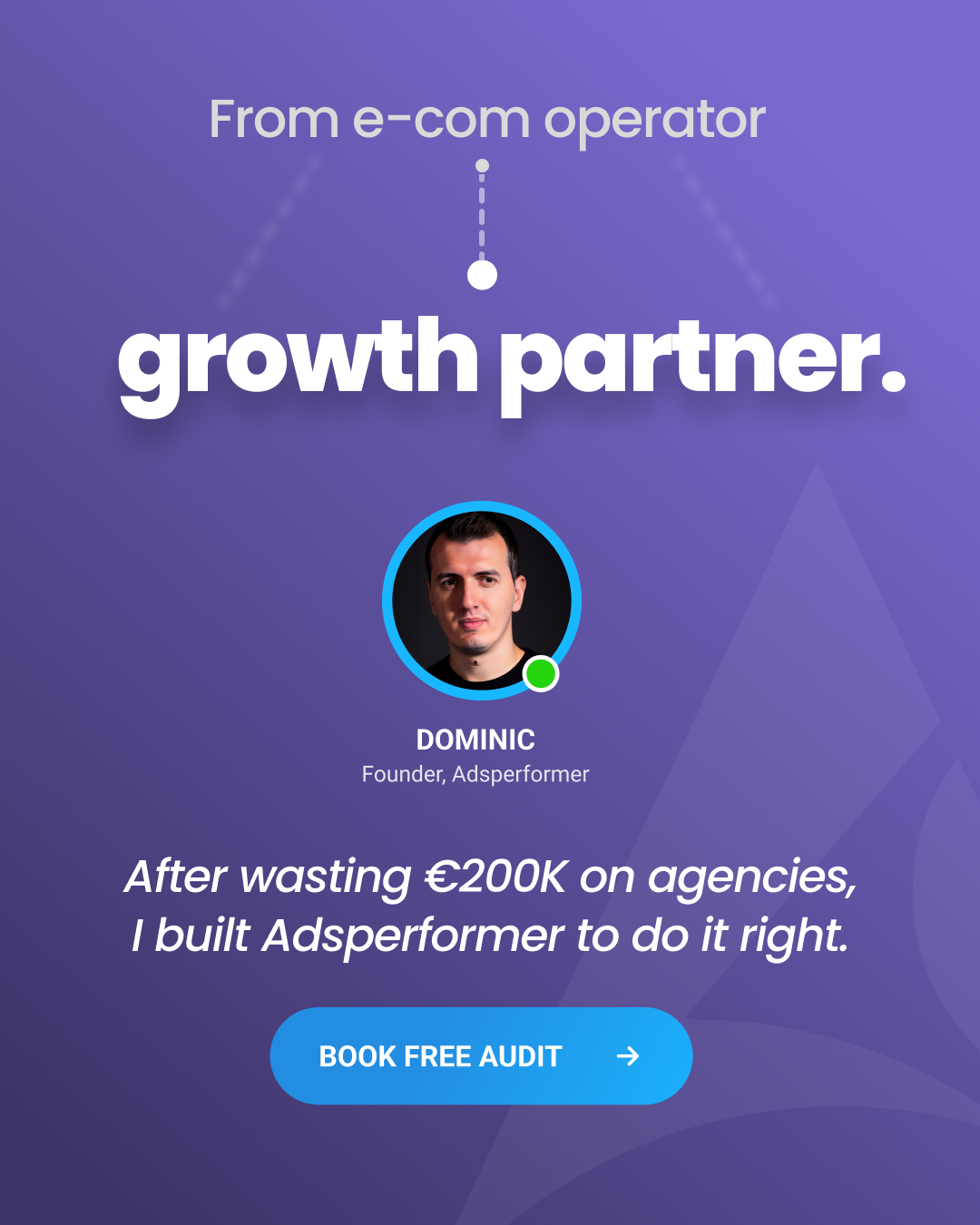 Founder von Adsperformer Dominic Kronthaler: Meta Ads E-Commerce Brands