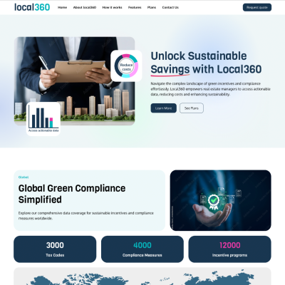 Landingpage für GreenTech/Sustainability Solution