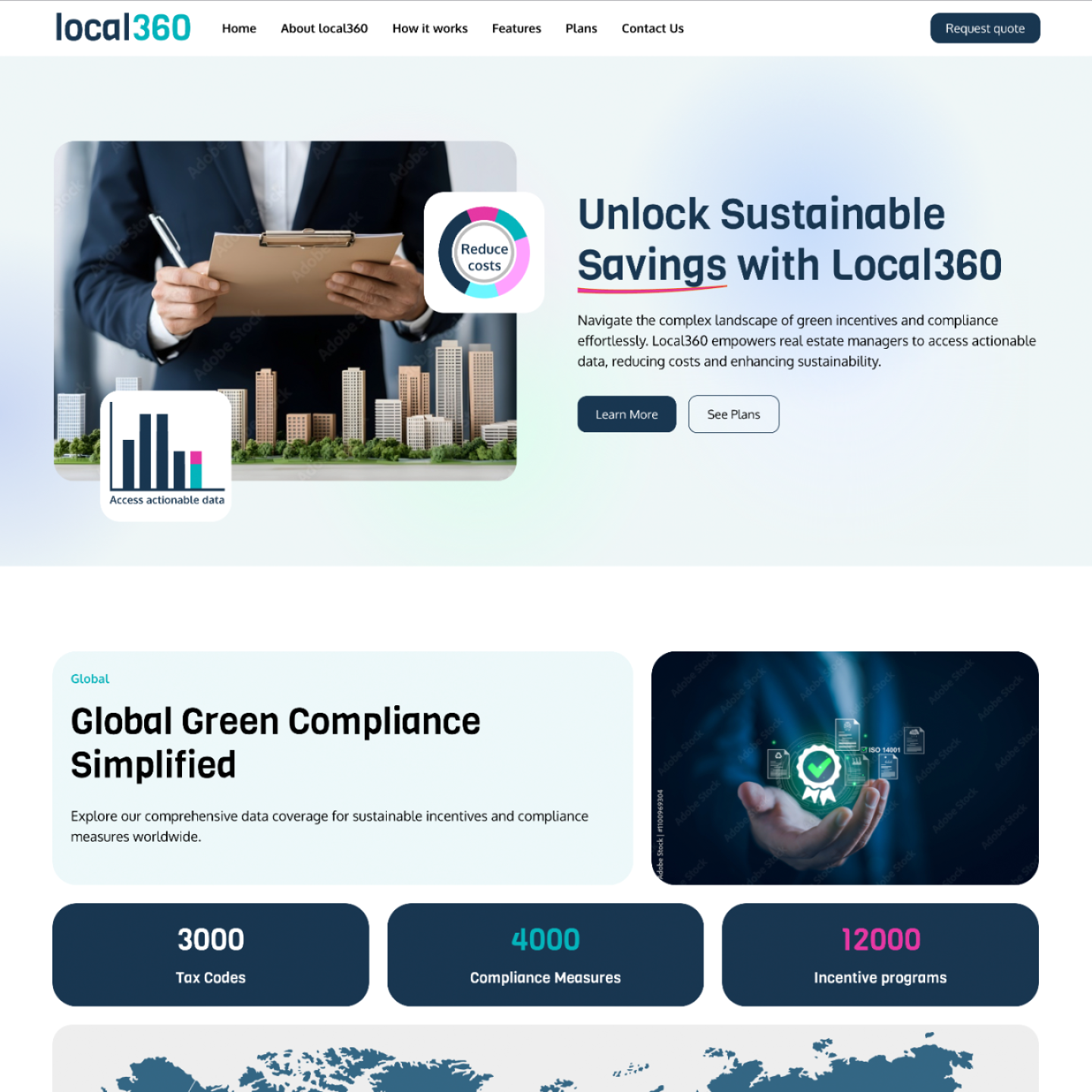 Landingpage für GreenTech/Sustainability Solution
