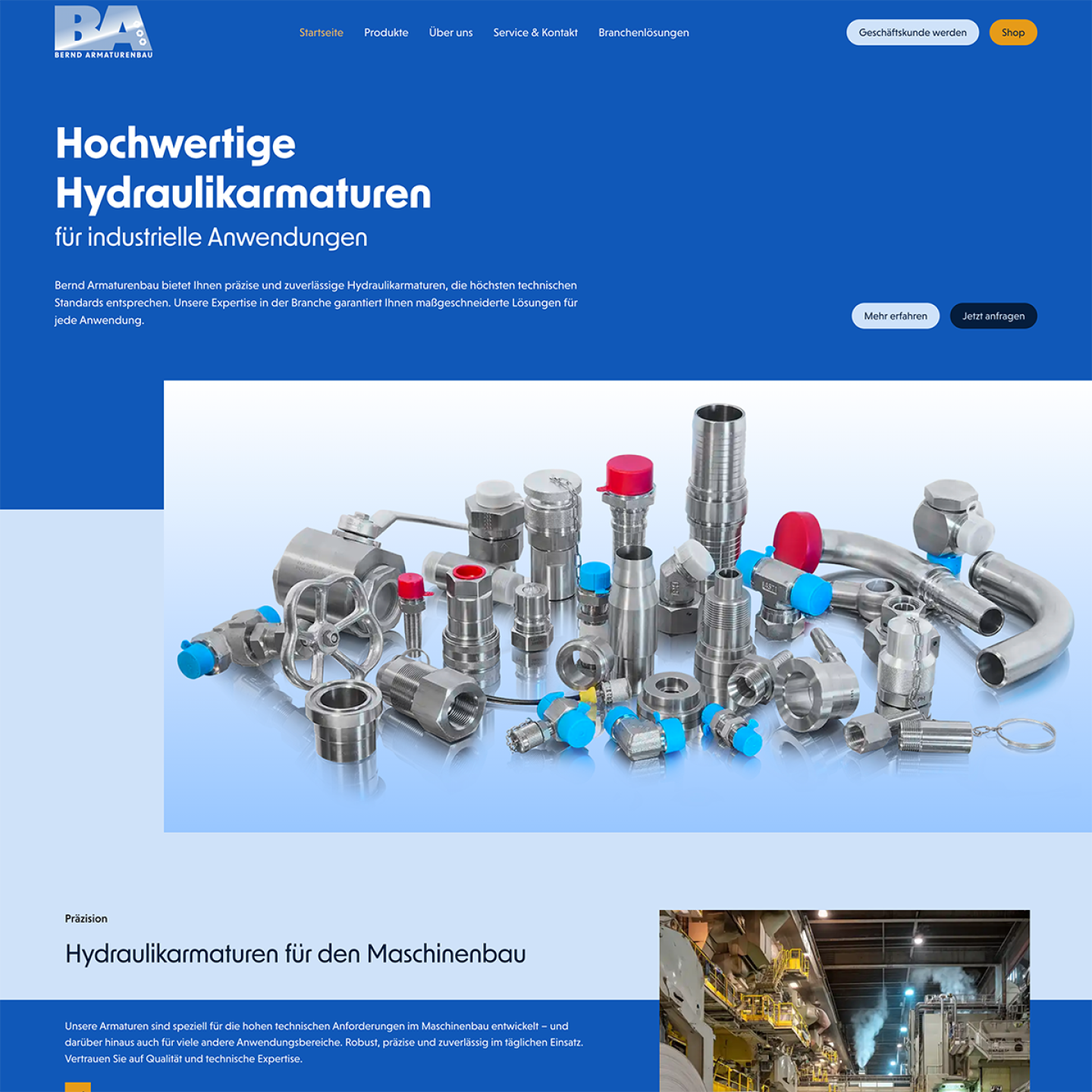 Website Relaunch für CNC Armaturenbau-Unternehmen