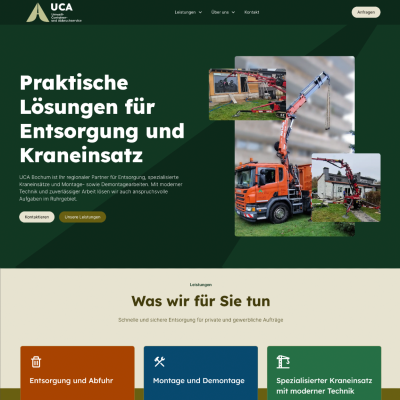Website für Kran- und Abbruchservice