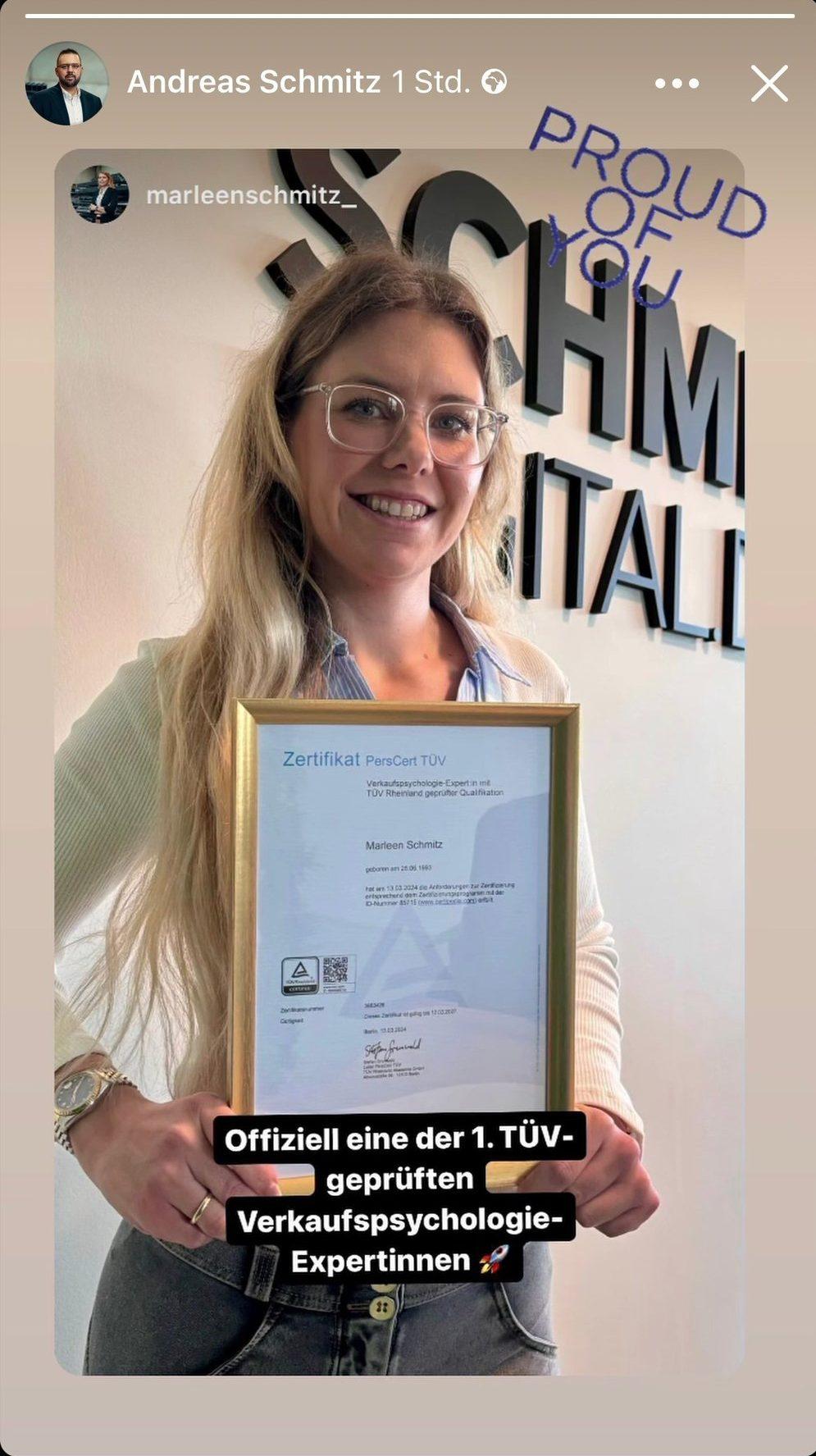 Unsere Kundin Marleen mit ihrem Siegel
