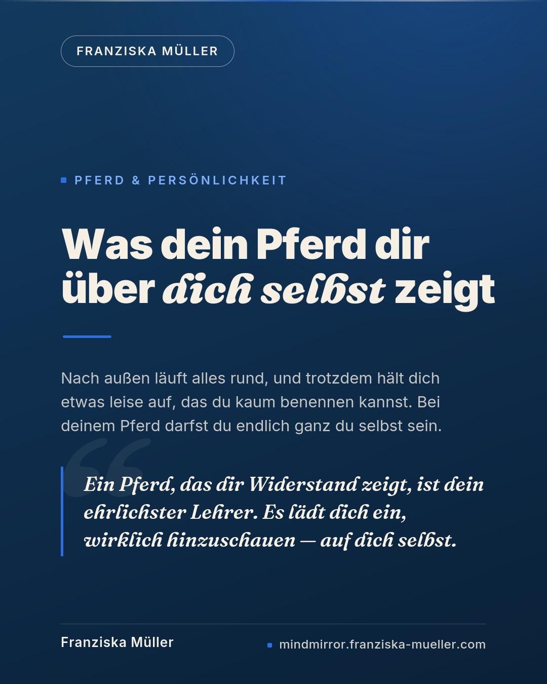 Was dein Pferd dir über dich selbst zeigt - pferd und persönlichkeit.