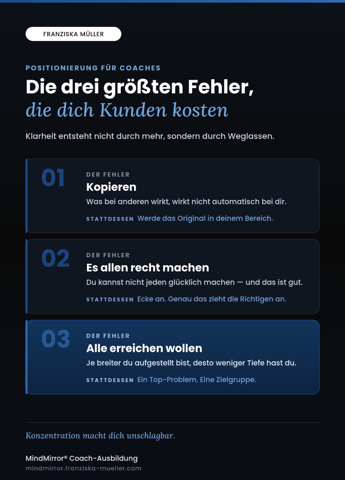 Die drei größten Fehler in der Kundengewinnung. Daran scheitern pferdegestützte Coaches.