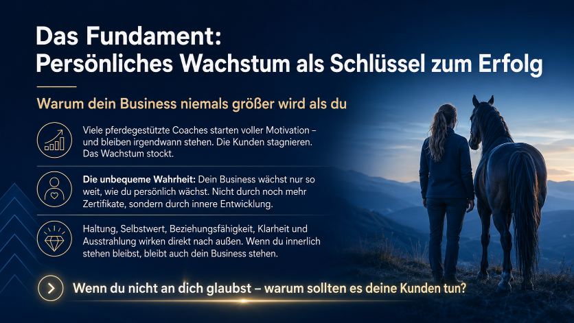 Coaching mit Pferden wird dich erfolgreich machen - wenn du an dich glaubst!
