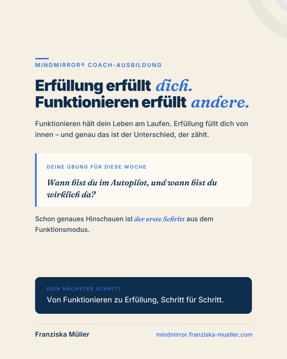 Der Text beleuchtet, wie Erfüllung dich erfüllt und Funktionieren andere, mit praktischen Tipps.