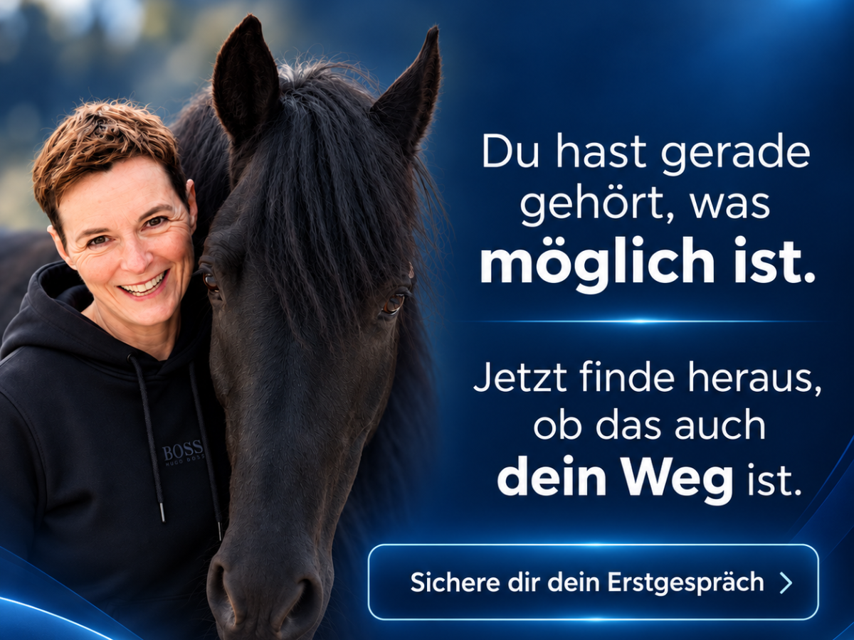 Finde heraus, ob pferdegestütztes Coaching zu dir passt
