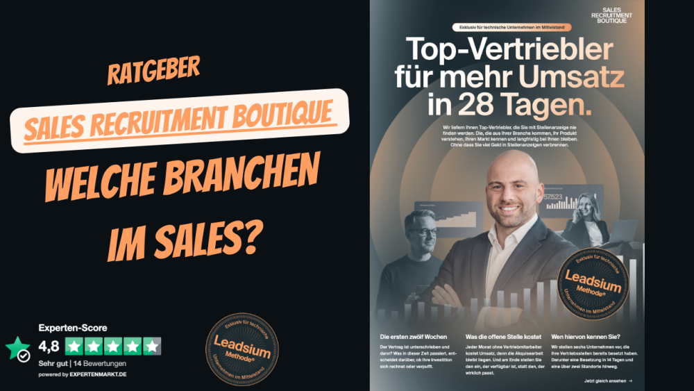 Ratgeber zur Sales Recruitment Boutique, der Top-Vertriebler für Umsatz in 28 Tagen zeigt.