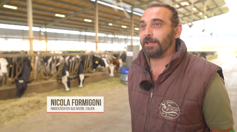 Nicola Formigoni aus Rivere in Italien setzt seit 2020 auf den Stallboy Feed.