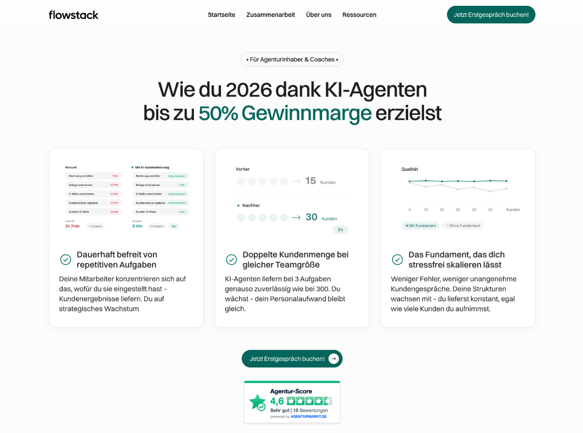 Jetzt Erstgespräch buchen! - www.flowstack.de