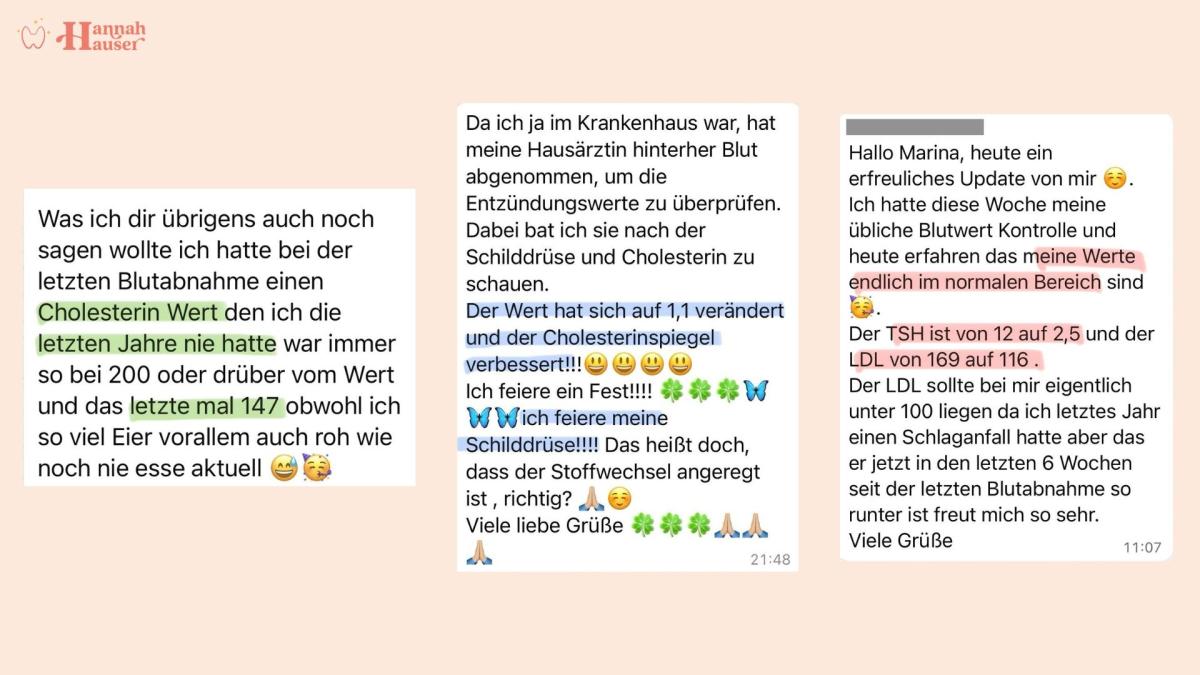 Austausch über Cholesterinwerte und Schilddrüse in Nachrichten.
