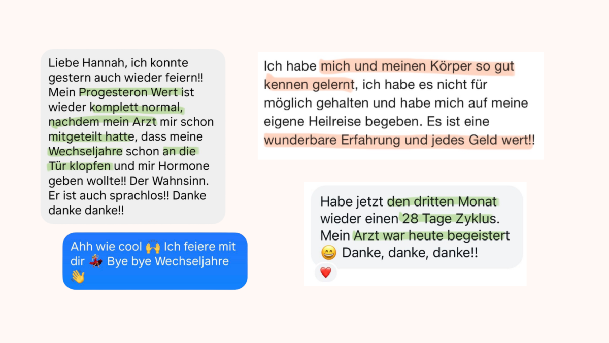 Nachrichten von Charlotte während des Schilddrüsen-Coachings