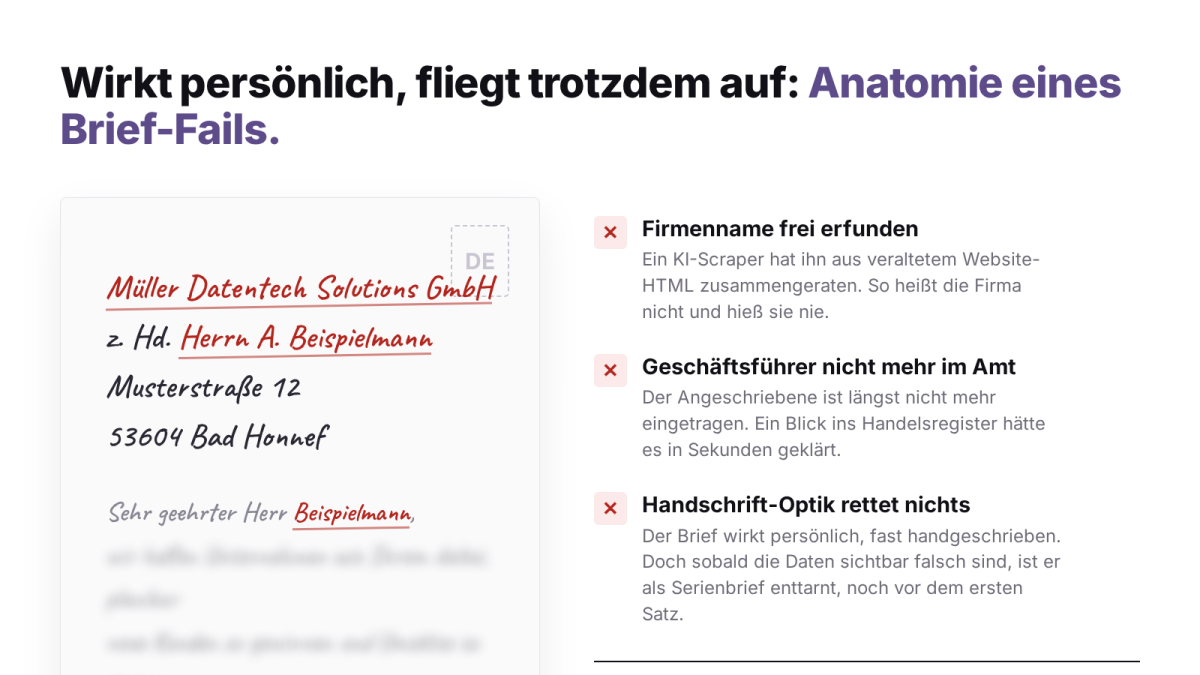Auch gut designte Reports landen häufig im Müll, wenn diese nicht an die korrekte Anschrift versendet werden.