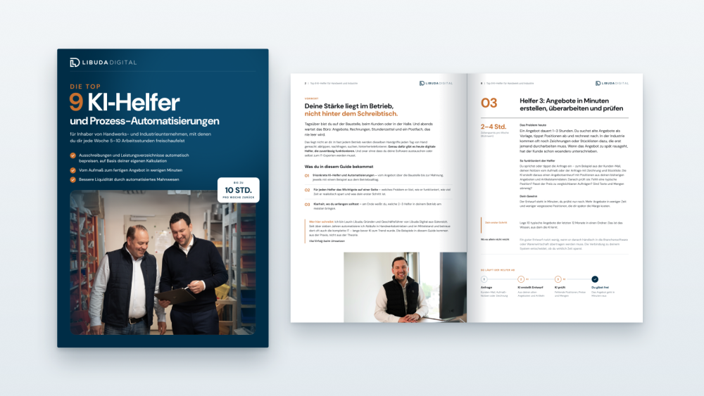 Die 9 besten KI-Helfer, mit denen Geschäftsführer in Handwerks- und Industrieunternehmen 5 bis 10 Stunden Büroarbeit pro Woche einsparen