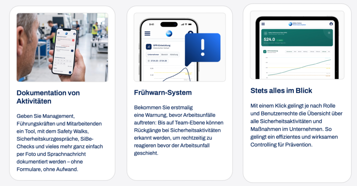 Einsatzmöglichkeiten: Safety Culture Performance System