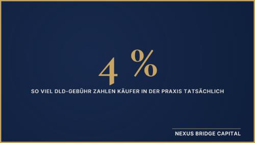 Zwei Prozent stehen in der Gebührenordnung, vier zahlt der Käufer.