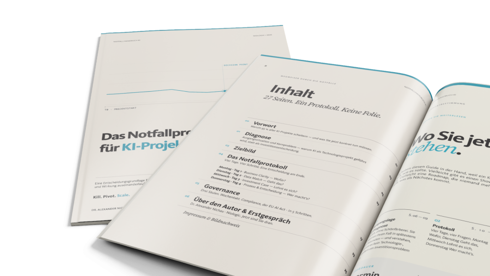 Kill, Pivot oder Scale für ihr KI-Projekt -
Das 4-Tage-Protokoll, mit dem Geschäftsführer und Bereichsleiter im Mittelstand die Zukunft des KI-Projekt entscheiden.