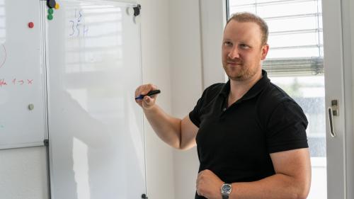 Julian Faller im Test einer Notfallplanung