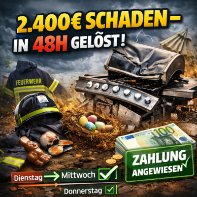 Sturmschaden am Gasgrill: 2.400 € in 48 Stunden erstattet