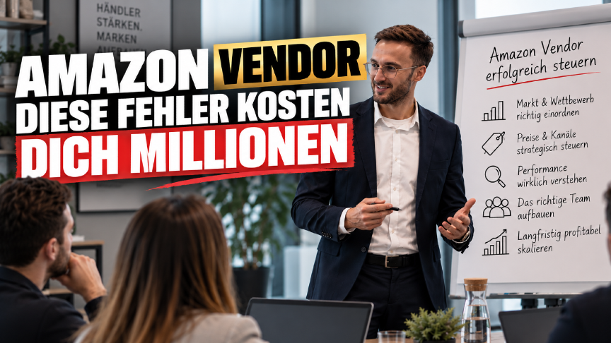 Präsentation über Amazon Vendor und potenzielle Fehler, die Geld kosten.