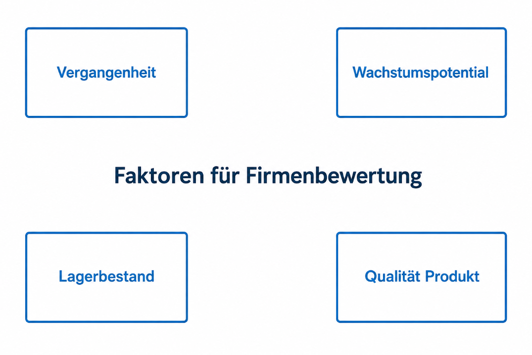 Grafik zeigt Faktoren für Firmenbewertung im Amazon FBA Business.