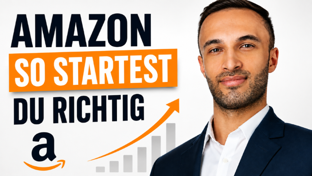 Mann erklärt, wie man erfolgreich auf Amazon starten kann.