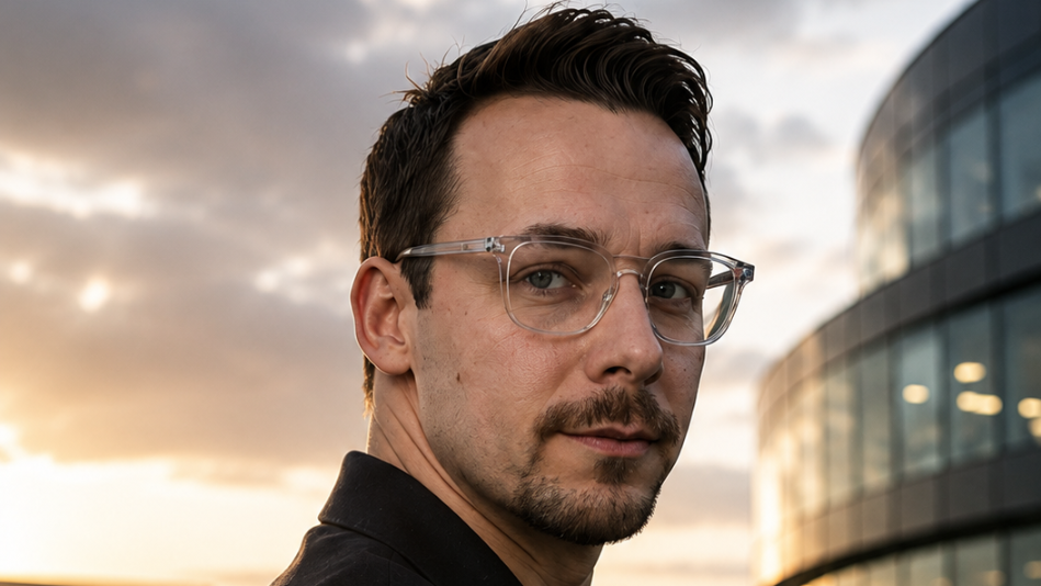 Portrait eines Mannes im Freien, der über den Energiemakler kostenlosen Service nachdenkt.