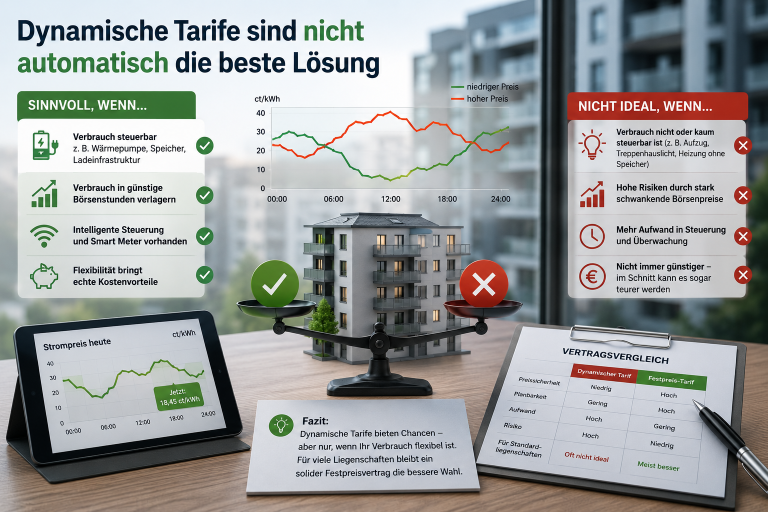 Der Stromtarif muss zum Verbrauchsprofil passen
