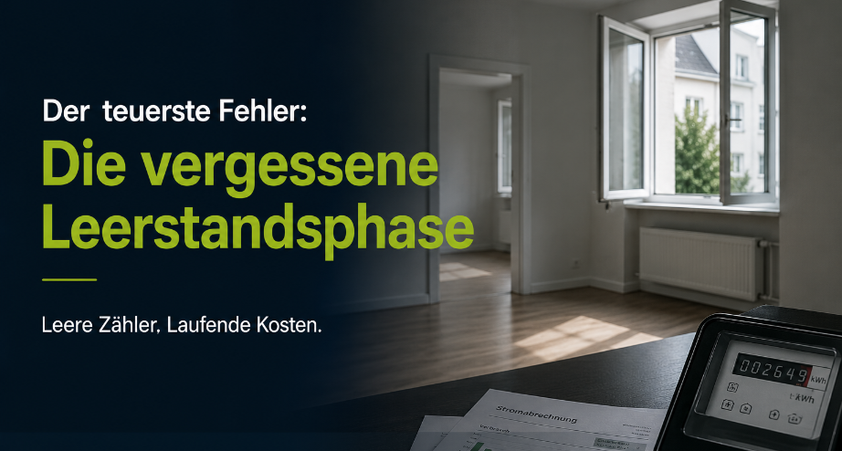 Zwischen Auszug und Einzug liegt oft eine Leerstandsphase. In dieser Zeit läuft der Strom – aber auf wessen Vertrag?&nbsp;