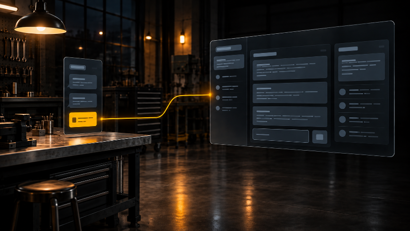 Interaktive Anwendung mit AI Studio in GoHighLevel sichtbar.