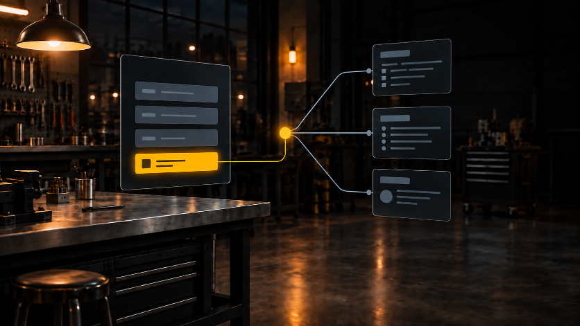 Visualisierung von AI Studio in GoHighLevel zur Erstellung von digitalen Anwendungen.