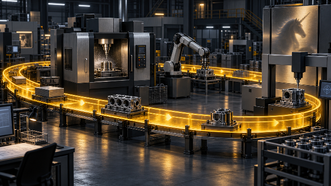 Moderne Produktionsanlage mit automatisierten Maschinen für kostenlose Vorab-Besuche.