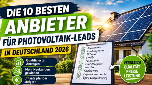 Die 10 besten Anbieter für Photovoltaik-Leads