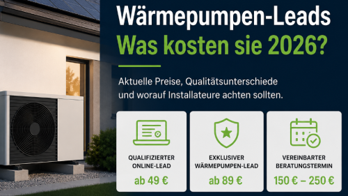 Was kosten Wärmepumpen Leads in 2026