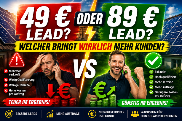 Warum günstige Photovoltaik-Leads oft die teuersten Leads sind