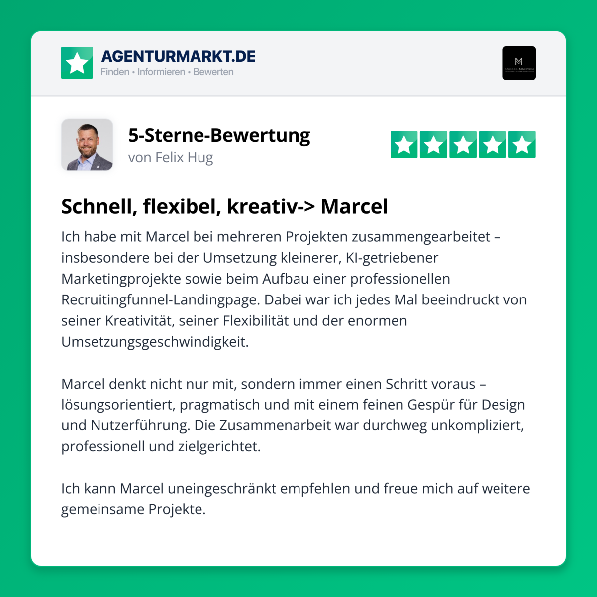 Bewertung Agenturmarkt.de