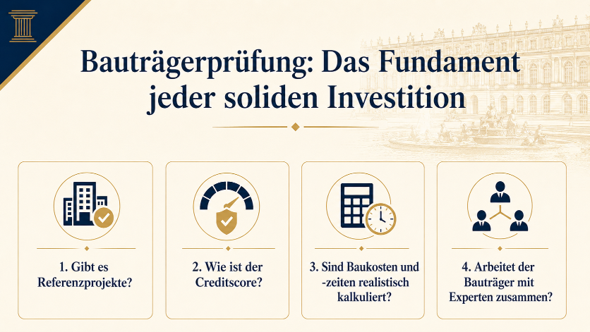 Informationen zur Bauträgerprüfung als Fundament für Immobilieninvestitionen.