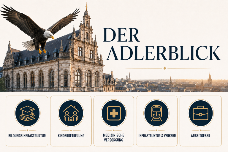 Bevor du irgendwo kaufst, lohnt es sich, eine Stadt systematisch zu analysieren. Kein Bauchgefühl, kein Hörensagen – sondern ein strukturierter Blick auf die wesentlichen Faktoren.