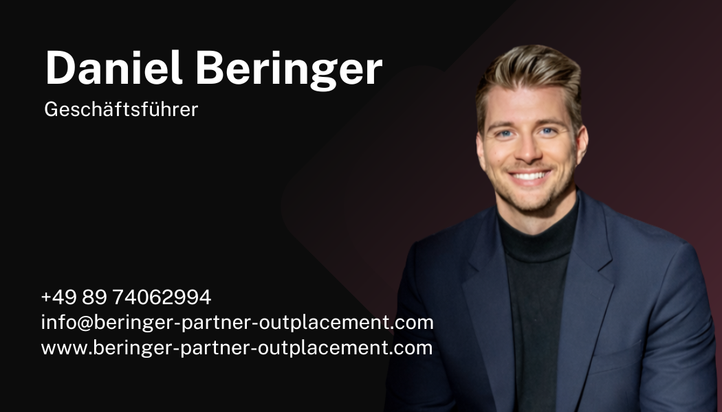 Daniel Beringer, Geschäftsführer von Beringer & Partner, präsentiert Outplacement Erfahrungen.