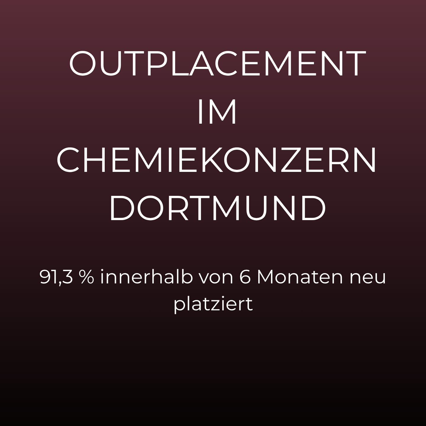 Outplacement Chemiekonzern Dortmund: 91,3 % neu platziert, 0 Kündigungsschutzklagen