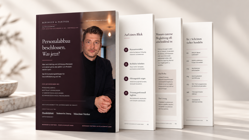 Personalabbau beschlossen? Der Leitfaden für Geschäftsführer und HR, der zeigt, wie Sie Risiken vermeiden und für Betroffene das Richtige tun
