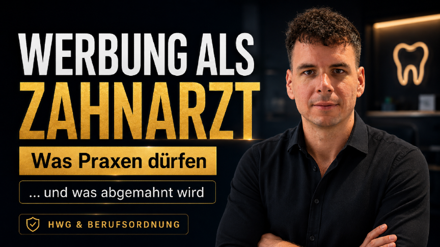 Der Zahnarzt erläutert Werbung als Zahnarzt und rechtliche Vorgaben.