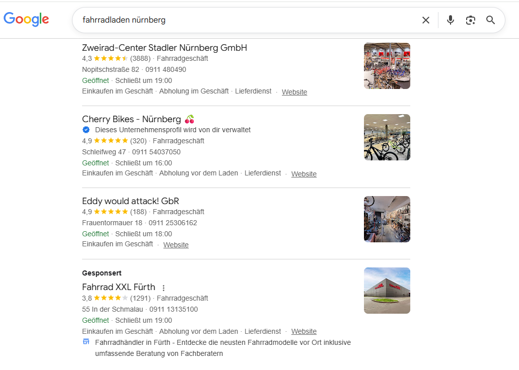 Google My Business Ranking für