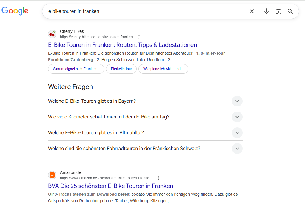 Markenbekanntheit aufbauen bei der Zielgruppe durch stark angrenzende Suchbegriffe.