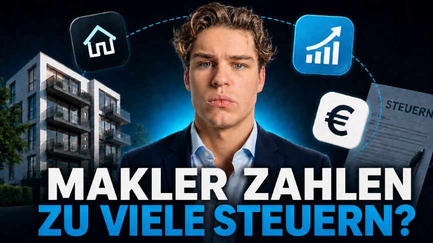Mann diskutiert Strategien für Makler, um Steuern zu sparen.