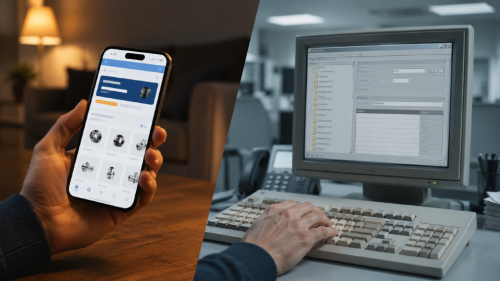 Privat bestellt in zwei Klicks – beruflich im Portal von gestern.