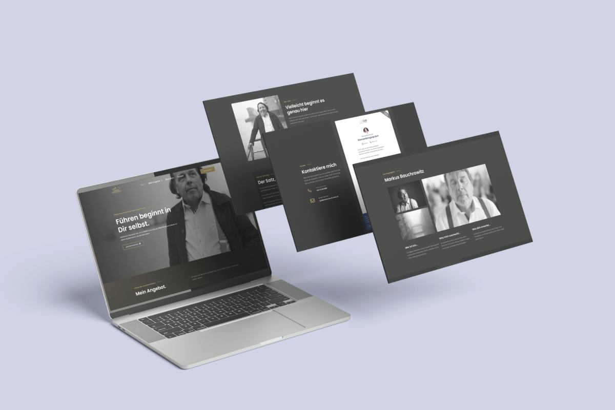 Laptop-Ansicht der neuen Website von Markus Bauchrowitz