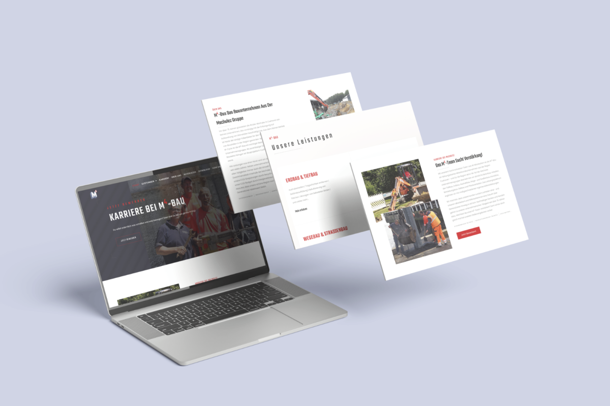 Zu sehen ist die Darstellung der SEO optimierten Website der Machulez Bauunternehmen GmbH